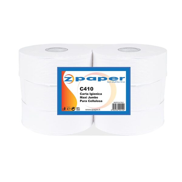 C410 - 6 Rotoli di Carta Igienica Jumbo MAXI da 320 Metri