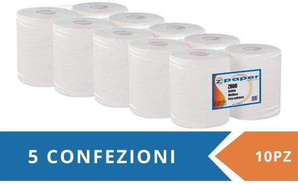 Z800 - 10x Bobine Asciugatutto. Carta pura cellulosa - immagine 2