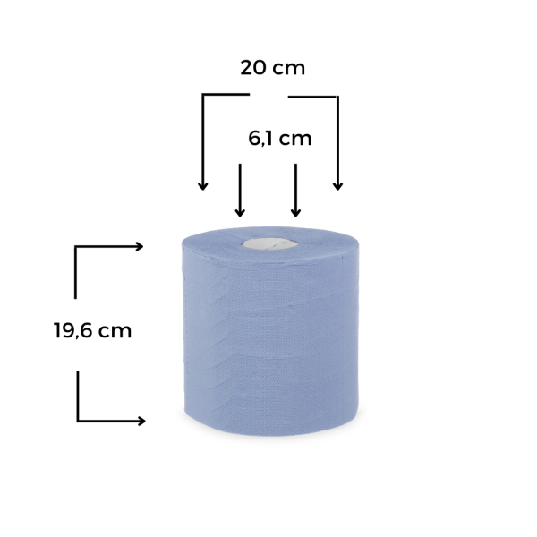 Z910 – 12 Rotoli Asciugamani Multiuso – Carta Pura Cellulosa BLU - immagine 3