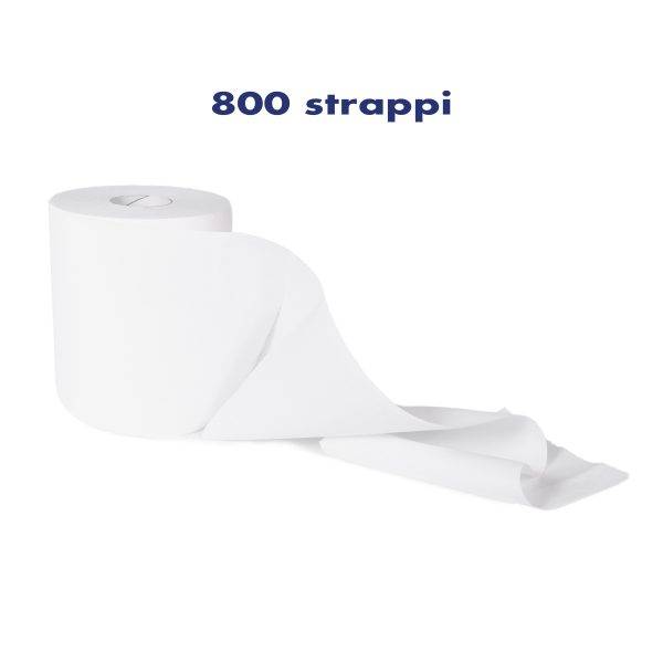 P500 – 12 Rotoli da 500 strappi con maniglia. Carta Pura Cellulosa - immagine 3