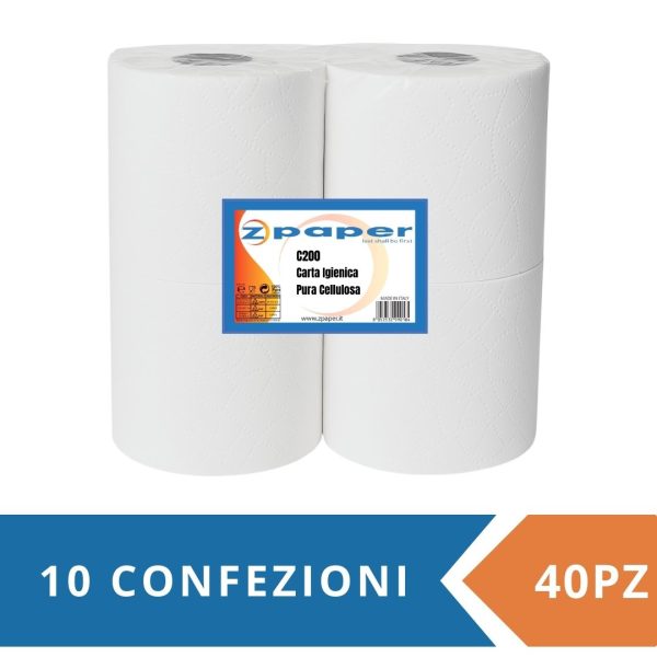 C200 - 40 Rotoli Carta Igienica Domestica - immagine 3