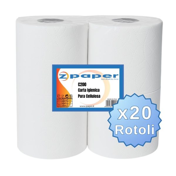 C200 - 20 Rotoli di Carta Igienica Domestica - immagine 2